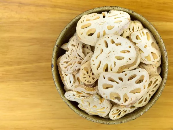 What Lotus root looks like as a TCM ingredient