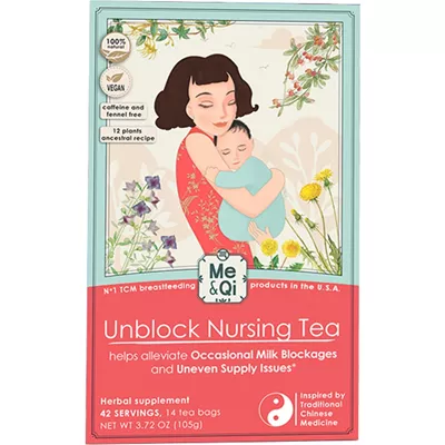 Unblock Nursing Tea, the only herbal tea designed to tackle engorgement and clogged ducts