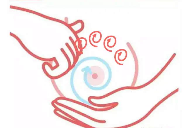 Breast massage against clogged milk ducts step 2
