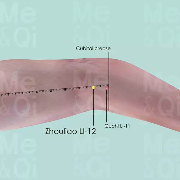 Zhouliao LI-12 - Skin view - Acupuncture point on Large Intestine Channel